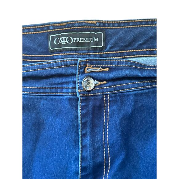 Cato Women's Plus Size Dark Wash Jeans 20W, Classic Fit Stretch Denim - Picture 4 of 9